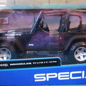 Maisto Special Edition 1/18 Black Jeep Wrangler Rubicon Diecast Model - NIB
